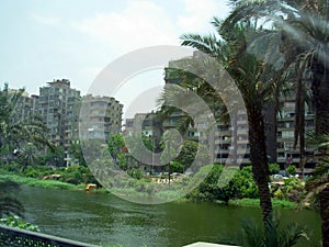 Alexandria in egypt: the street and the building photo