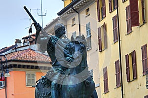 Alessandro Farnese statue. Piacenza. Emilia-Romagna. Italy.