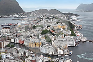 Alesund , the Art Deco city of Norway due to it's many Art Deco
