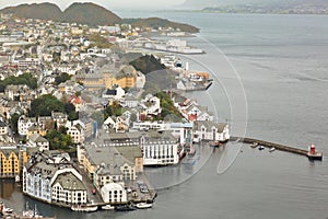 Alesund outer harbor in Norway