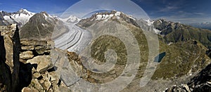 Aletsch glacier - panoramic view