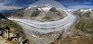 Aletsch glacier - panoramic view