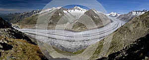Aletsch glacier - panoramic view