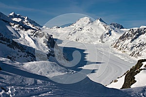 Aletsch Glacier in winter