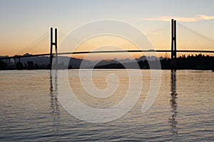 Alex Fraser Bridge Dawn photo