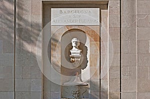 Alexander Fleming monument in Barcelona, Spain photo