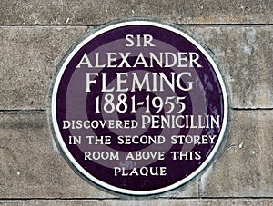 Alexander Fleming Plaque photo