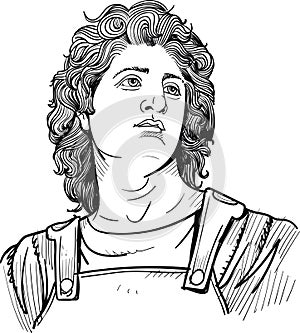 Alexander the great cartoon portrait