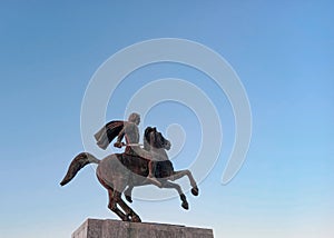 Alexander the Great statue in Thessaloniki