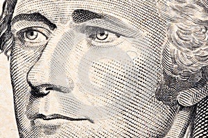 Alexander Hamilton, a close-up portrait