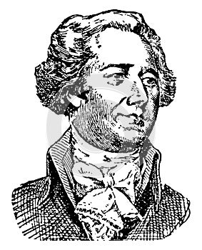 Alexander Hamilton, vintage illustration