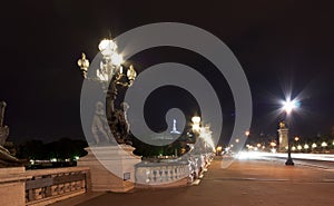 The Alexander III bridge at night - Paris