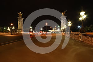 The Alexander III bridge at night - Paris