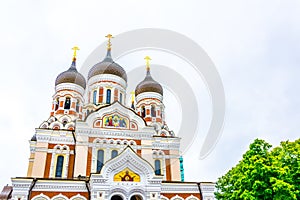 Alexander Nevski Russian Orthodox Cathedral in Toompea part of Tallin, Estonia...IMAGE