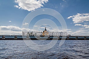 Alexander Nevsky Cathedral and warehouses by architect Shukhov