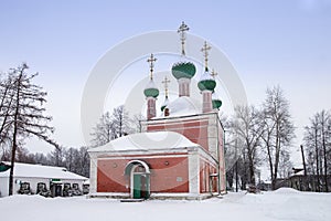 Alexander Nevsky Church in Pereslavl Zalessky town in winter, Russia