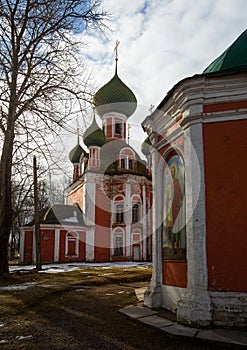 Alexander Nevsky Church and Vladimirsky Cathedral in Pereslavl-Zalessky in winter