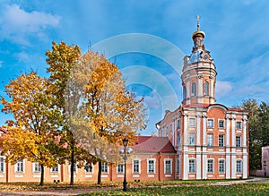 Alexander Nevsky Lavra in St. Petersburg, view of the Library Southwest Tower, 1762-1764