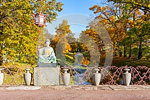 Alexander park in fall, Pushkin Tsarskoe Selo, St. Petersburg, Russia