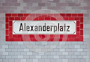 Alexander Platz sign in Berlin