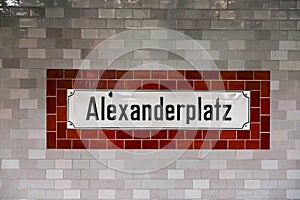 Alexanderplatz metro station in Berlin, Germany