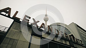 Alexanderplatz station and TV Tower Fernsehturm in Berlin