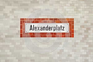 Alexanderplatz subway sign