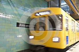 Alexanderplatz U-bahn station at Berlin, Germany