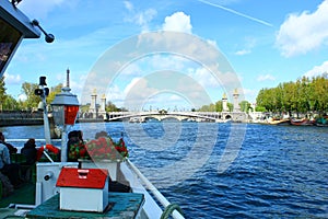 Alexandr 3 bridge (Pont Alexandre-III). Paris, France