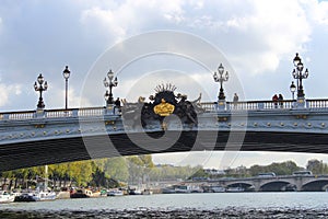 Alexandr 3 bridge (Pont Alexandre-III). Paris, France