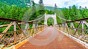 The Alexandra Bridge between Spuzzum and Hell`s Gate along the Trans Canada Highway in British Columbia, Canada