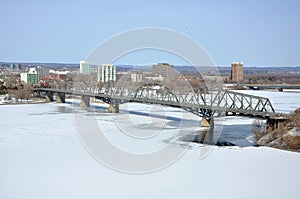 Alexandra Bridge winter view, Ottawa