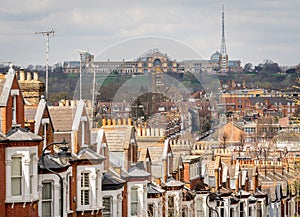 Alexandra Palace in London Borough of Haringey seen from the distance