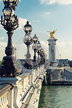 Alexandre III bridge in Paris