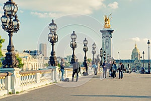 Alexandre III bridge in Paris