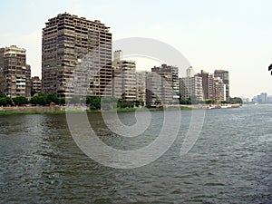 Alexandria in egypt: the street and the building