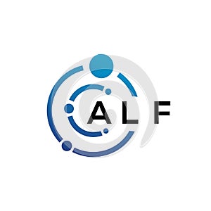 ALF letter logo design on black background. ALF creative initials letter logo concept. ALF letter design