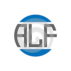 ALF letter logo design on white background. ALF creative initials circle logo concept. ALF letter design photo
