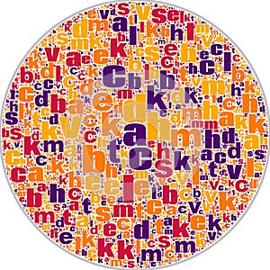 Alfabet Colour Learning Letters Shapes Educational Information Background Illustration