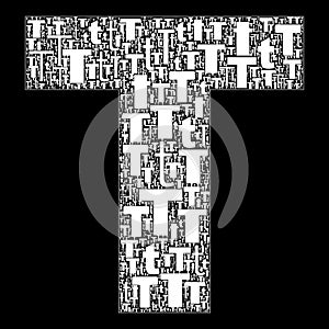 Alfabet Letters A-Z Text Illustration Black Background