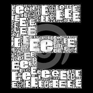 Alfabet Letters A-Z Text Illustration Black Background
