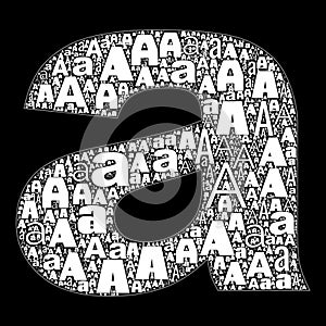 Alfabet Letters A-Z Text Illustration Black Background