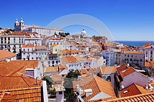 Alfama district in Lisbon Portugal