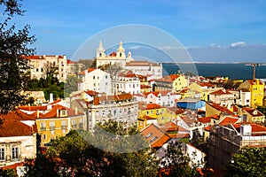 Alfama district in Lisbon, Portugal