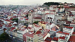 Alfama historic center district lisbon portugal view