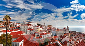 Alfama at night, Lisbon, Portugal