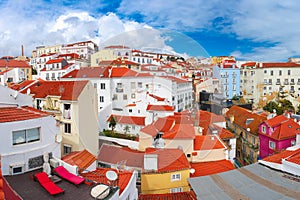 Alfama on a sunny afternoon, Lisbon, Portugal