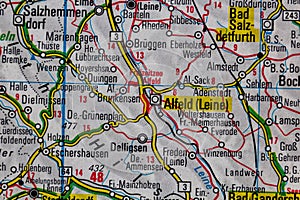 Alfeld, Germany, on a road m