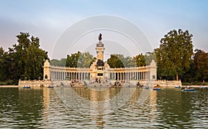 Alfonso XII monument in Buen Retiro park, Madrid