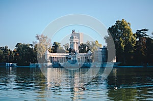 Alfonso XII Monument In Parque Del Retiro 